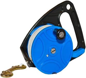 DiveSmart Scuba Diving Reel with Thumb Stopper and High Visibility White Line (150ft', 270ft') - for Cave and Wreck Exploration, Recreational Diving and Spear Fishing (270ft)