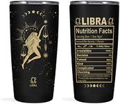 Libra Gifts for Women,Libra Tumbler,Libra Gift Zodiac Cup, 20 OZ Astrology Tumbler Cup, Witchy Gothic Gifts Stainless Steel Insulated Constellation Tumbler