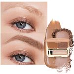 Oulac Brown Eyebrow Powder 2 Colours Fills & Contours Brows with Brow Brush & Mirror, Long Lasting Eye Brow Pomade, WaterProof Eyebrow Gel for Light Brown Hair, 3.2 g, Ginger