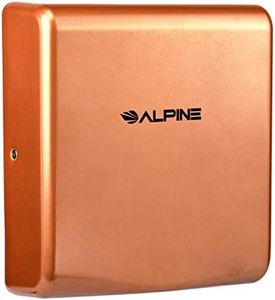 Alpine Industries Willow High-Speed Commercial Hand Dryer, Stainless Steel, 120V - Heavy Duty Electric Wall Hand Dryer for Office, Restaurant, Mall & Business Restrooms & Bathrooms (Coffee)