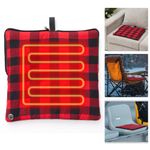 MANTUOLE Foldable Heated Seat Cushion, Stadium seat Cushion, Battery Heated Outdoor Chair Pad for Camping Stadium Office or Home, Battery NOT Included.