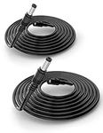 [2-Pack, 10ft/3M] Tonton DC Power Extension Cable, 2.1mm x 5.5mm Male to Female Power Adapter Extension Cord, Compatible with DC Power Supply Adapter of 12-Volt CCTV Security Camera, DVR, LED Strip