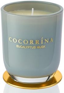 Cocorrína Candle Candela profumata in giara grande - Eucalipto Muschio, durata di combustione fino a 22 ore, candela di soia naturale, candela regalo di Natale, 180g
