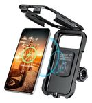 Bike It Waterproof Motorcycle Phone Case With Wireless / USB-C Charger IP67 Waterproof Handlebar Mobile Phone Holder Quick Charge for 5.5"-7" Phones