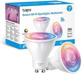 TP-Link Tapo Smart Wi-Fi Spotlight, Multicolour, Tunable White - GU10, 3.7W, No Hub Required, Compatible with Alexa and Google Home, Remote Control, Energy Class A+ (Tapo L630(2-pack))