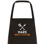 Personalised Bbq Apron for Men | Grill Master | Kitchen Barbecue Cooking Gift for Him Dad | Chef Husband Christmas Birthday Father's Day