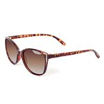 Face Shadow Cat Eye Sunglasses for Women Polarized Fashion Metal Decoration Ultralight UV400 Protection Brown