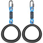 Dolibest 2 Pack of Ninja Gymnastic Rings, Monkey Ring Outdoor Backyard Ninja Accessories Set,Swing Bar Rings Obstacle Course for Training Equipment for Kids,1000LB Capacity