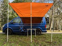 Wild Earth Sun canopy awning for VW Camper Van motorhome 2.4 Metres x 3Metres Burnt Orange 3 Pole Design