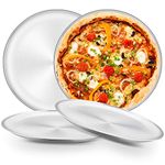 HaWare Pizza Tray Set of 4, Round Pizza Mould Pizza Baking Tray for Oven Baking - 26 & 30 cm, Non-Toxic & Cast Iron, Easy to Clean & Dishwasher Safe