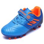 Kids Trainers Boys Football Shoes Size 11 Girls Football Boots Unisex Soccer Shoes Teenager Indoor Football Athletics Shoes Outdoor Summer Breatheable Sports Shoes Running Shoes Sneakers Blue