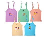 Sathiyas Baby Boy's Tank Top Jhablas (Multicolored, 0-6 Months, Pack of 5)