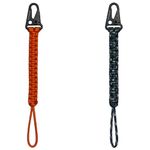 KUDAAL Paracord Keychain Lanyard Woven Paracord Tether Tactical Lanyard for Men Women Wallet Accessories Carry for Camping Fishing Outdoor Activities Set of 2, Orange, Blue, 8.2 Inch