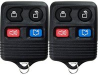 2 KeylessOption Replacement Keyless Entry Remote Control Key Fob Clicker Transmitter - Black