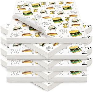 Cididu 1000 Pcs Deli Wax Paper Sheets, 12x12 Inch Grease-proof Sandwich Wrap Paper, Disposable Food Basket Liners for Basket, Boat, Party, Festival, Outdoor Picnic