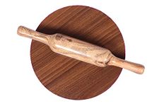 RJ kitchenware Store chakla belan roti maker Combo Pack of 2 PLY Chakla 10 IN Wooden Belan 12 In Size/Rolling Pin/Roti (wooden chakla Belan set)