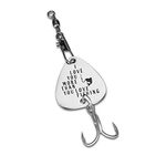 CJ&M I Love You More Than You Love Fishing Fishing Lure- Gift For Him Men's Fishing Lure Gift Wedding Gift Idea I Love You Lure Valentines Day Gift for Husband Boyfriend,Fisherman Gift