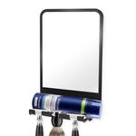 Fogless Shower Mirror for Fog Free Shaving, Anti Fog Mirror with Razor Holder, Shower Mirror Fogless for Shaving, Shaving Mirror with Multifunctional Storage, No-Drilling, Shatterproof, Waterproof