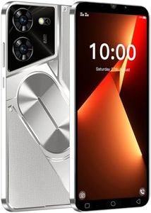 MsMga Smartphone Bon marché, 16GB ROM (Scalable to 128GB), 5.0 inch IPS Display, Android 9.0 OS, Dual SIM Dual Cameras，Face ID 3G Mobile Phones (Pova5Pro-Silvery)