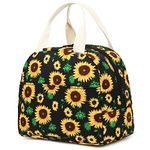 Lunch Bag for Girls Women, Reusable Insulated Lunch Tote Lunch Box for School Work Picnic (Sunflower)