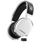 SteelSeries Arctis 7+ Wireless Gaming Headset - Lossless 2.4 GHz - Sonar 7.1 Virtual Surround Sound - 30 Hour Battery Life - USB-C Quick Charging - For PC, PS5, PS4, Mac, Android and Switch - White