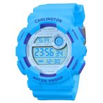 Carlington Resin Unisex Digital Watch For Young Boys And Girls - Ct 9121 Blue, Band_Gray