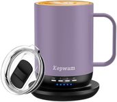 Kepwam Self Heating Coffee Mug 16oz, Smart Temperature Control Coffee Mug, Hot Up to 149℉ with 180 Min Battery Life - Touch & App Controlled Coffee Mug, Birthday Gifts for Women and Men