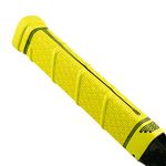 Buttendz Future Rubber Replacement Hockey Grip - Step Down Knob, Two-Tiered Player Knob with Twirl, Fits All Stick Sizes for Superior Control and Puck Feel (Yellow, Black Drip)