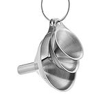 Stainless Steel Funnels for Kitchen,Small Metal Funnels (1.7Inch/ 2.2Inch/ 2.9Inch) No Spilling Food Grade Kitchen Funnels for Essentail Oil, Spices, Flask, Perfume