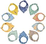 BEBOAN Baby Bandana Dribble Bibs, 10-Pack Newborn Bibs for Boys Drooling, Made with 100% Organic Cotton Soft and Absorbent Baby Bibs for Toddlers Teething, Adjustable Size