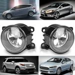 Prefer Warehouse Pair of Front Fog Lights RH LH Compatible With Ford C-Max Fusion 2013-2016 & Explorer 2011-2015 & Fiesta 2014-2019 & Focus 2008-2014 Replaces 4F9Z15200AA FO2592217C 33900-T0A-A01