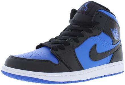 Jordan Mens Air 1 Mid Varsity Royal - Black/Black/White/Royal Blue - Size 10.5