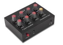 7 Band Sound Equalizer, Dual Channel Digital Equalizer, 12dB High Bass Adjustment, RCA Output Input, 3.5mm Input Interface Supports 4-Pole Plug, for Streaming, Recording