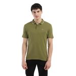 Levi's Men's Polo Collar Regular Fit Solid T-Shirts Green