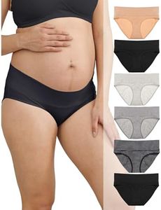 Intimate Portal Maternity Underwear Cotton Pregnancy Postpartum Panties Foldable Under the Bump Briefs 6-Pk Epitome XL