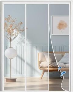 Pollen Screen for Windows - 195x225cm - Magnetic Fly Screen Door, Reusable Insect Screen for Allergy sufferers Air can Flow Freely White