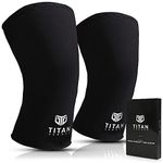 Titan Armour® Premium Knee Sleeves Weight Lifting | 7mm Double-Ply Neoprene | Knee Compression Sleeve for Support & Protection | Knee Support Sleeves for Powerlifting, Squats, Crossfit, Strongman |