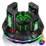 SWANPOW 4x2000mAh (4800mWhx4) Rechargeable Battery Pack for Xbox Controller with LED Colorful Surround Light Fast Charging Station Radio Suitable for Xbox One Xbox Series X|S, Xbox One X|S