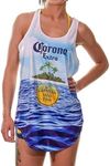 Calhoun Corona Tank Top Flowy Beach Cover (Medium, Summer Can)