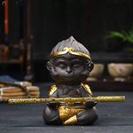 Generic Chinese Purple Clay Kung Fu Tea pet Set Monkey King TeaPet for Home Tea Tray Decoration, C Mini