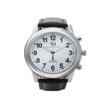 Tavistock and Jones T&J Mens Radio Controlled Atomic Talking Speaking Watch with Black Leather Strap