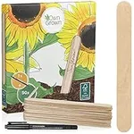 Wooden Signs for Labelling: Premium Wooden Plant Labels Set with 50 Plant Name Sticks and Waterproof Marker Pen - Plant Labels Wooden - Outdoor Plant Tags and Labels - Seedling Labels by OwnGrown