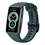 HUAWEI Band 6 - All-Day SpO2 Monitoring, 1.47" FullView Display, 2-Week Battery Life, Fast Charging, Heart Rate Monitoring, Sleep Tracking, 96 Workout Modes, Message Notifications, Forest Green