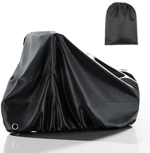 NAIZEA Adult Tricycle Cover Trike Cover, Electric Tricycle Bike Covers Outdoor Storage Waterproof, Heavy Duty Ripstop Material, Rain Sun UV Dust Wind Proof with Lock Hole & Storage Bag