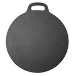 Victoria Cast Iron Pizza Crepe Pan, Dosa, Roti Tawa, Budare, 15 Inch, Black