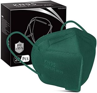 Hotodeal KN95 Face Mask 20 PCS,5 Layers Cup Dust Mask Against PM2.5 from Fire Smoke, Dust, for Men, Women, Essential Workers(Green)
