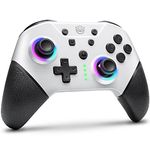 NYXI Switch Controller with Hall Effect Joystick, Pro Controller Switch for Nintendo Switch/Lite/OLED, Hall Effect Controller with RGB Light, Programmable, Turbo, Vibration, Wake Up