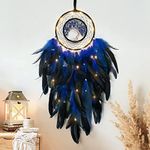 KHOYIME Dream Catcher Tree of Life Wall Decor with Crystal Stone Handmade Dream Catchers for Bedroom Bohemian Home Decor Wedding Ornament Craft Gift