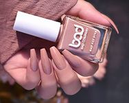 BAD COMPANY Nude Nail Polish 10ML, No Toxin Nail Lacquer, Long Lasting, Chip Resistant, Vegan, Quick Dry & Cruelty-Free Glossy Nail Paint Enamel (Nude Brown - 96)