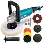 ENEACRO Polisher, Rotary Car Buffer Polisher Waxer, 1200W 180/150 mm Plate, 6 Variable Speed 1500-3500RPM, Detachable Handle Perfect for Boat,Car Polishing and Waxing